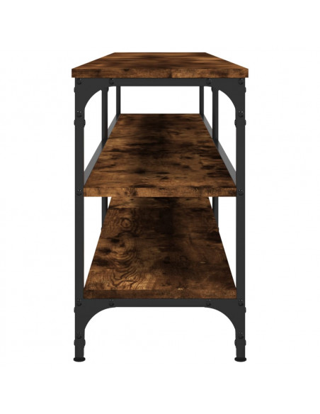 Mobile TV Rovere Fumo 180x30x50cm Legno Multistrato e Metallo