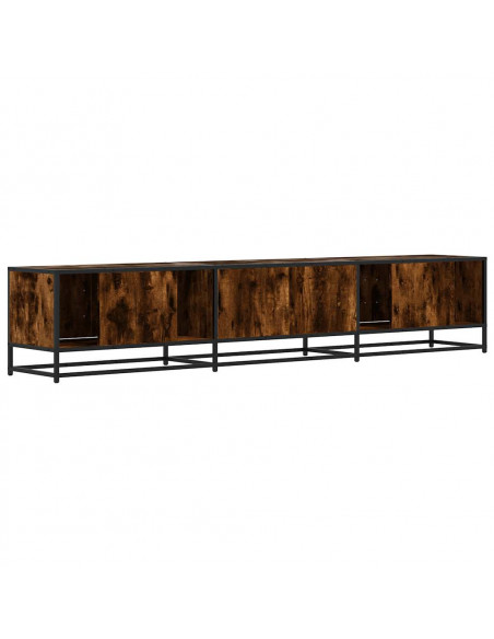 Mobile TV Rovere Fumo 210x35x41 cm in Truciolato