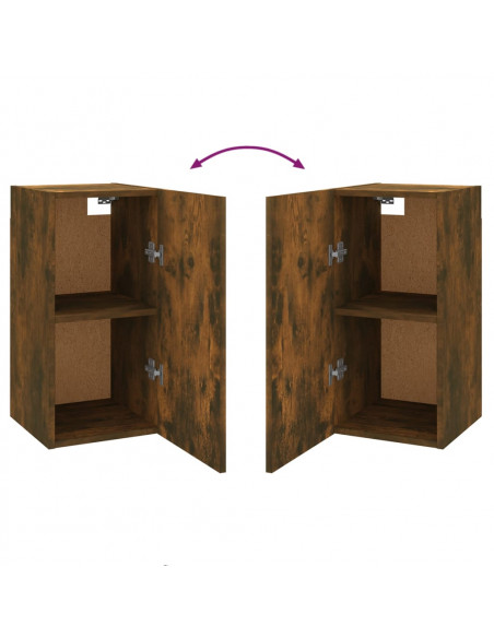 Mobile TV Rovere Fumo 30,5x30x60 cm in Legno Ingegnerizzato