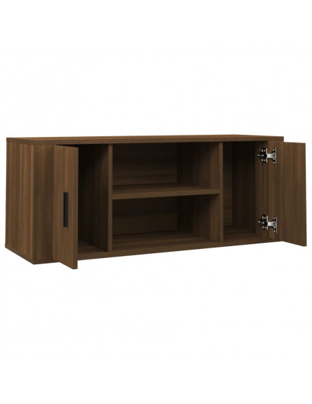 Mobile TV Rovere Marrone 100x35x40 cm in Legno Multistrato