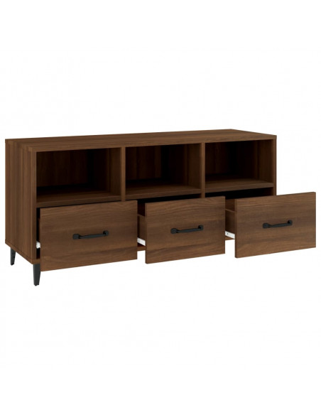 Mobile TV Rovere Marrone 102x35x50 cm in Legno Multistrato