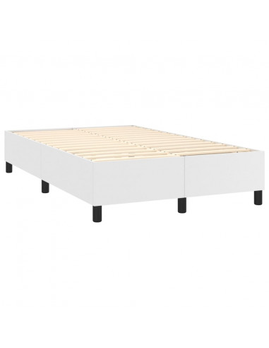 Giroletto Molle con Materasso e LED Bianco 120x200cm Similpelle