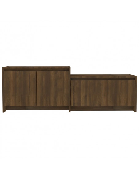 Mobile TV Rovere Marrone 146,5x35x50 cm in Truciolato