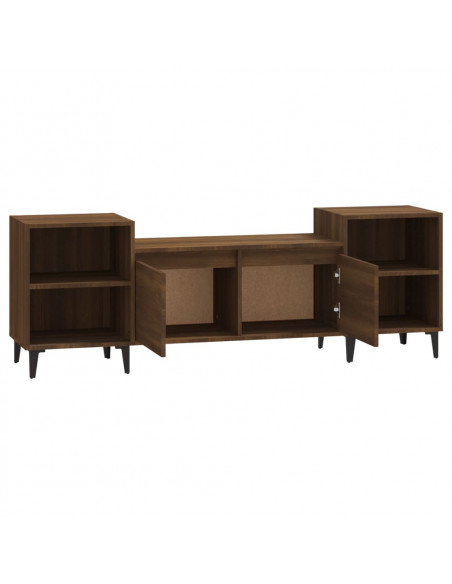 Mobile TV Rovere Marrone 160x35x55 cm in Legno Multistrato