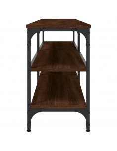 Mobile TV Rovere Marrone 180x30x50cm Legno Multistrato Metallo