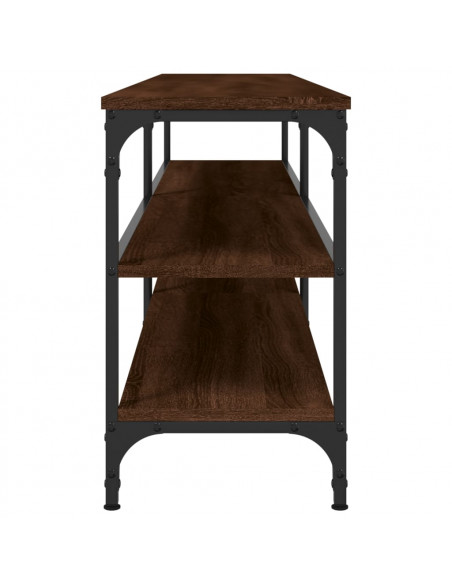 Mobile TV Rovere Marrone 180x30x50cm Legno Multistrato Metallo