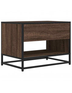 Mobile TV Rovere Marrone 61x40x46 cm Legno Multistrato Metallo