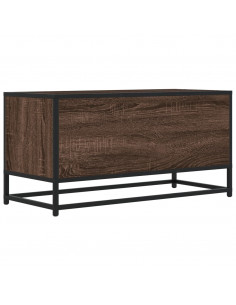 Mobile TV Rovere Marrone 80x34,5x40cm Legno Multistrato Metallo
