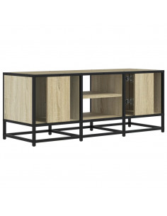 Mobile TV Rovere Sonoma 100x35x41 cm Legno Multistrato Metallo