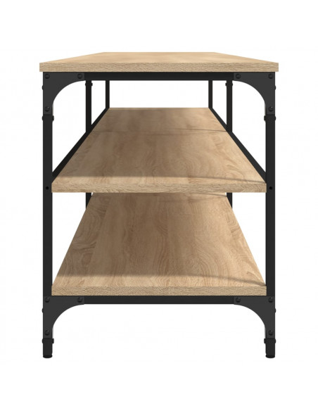 Mobile TV Rovere Sonoma 200x30x50cm Legno Multistrato e Metallo