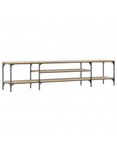 Mobile TV Rovere Sonoma 201x35x45 cm Legno Multistrato e Ferro