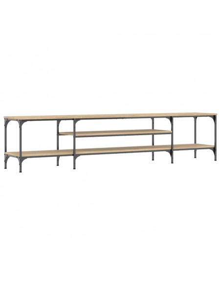 Mobile TV Rovere Sonoma 201x35x45 cm Legno Multistrato e Ferro