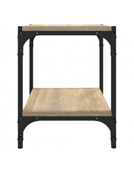 Mobile TV Rovere Sonoma 40x33x41 cm Legno Multistrato e Acciaio