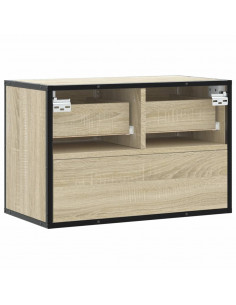 Mobile TV Rovere Sonoma 60x31x39,5cm Legno Multistrato Metallo