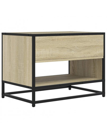 Mobile TV Rovere Sonoma 61x40x46 cm Legno Multistrato e Metallo