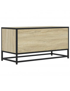 Mobile TV Rovere Sonoma 80x34,5x40 cm Legno Multistrato Metallo