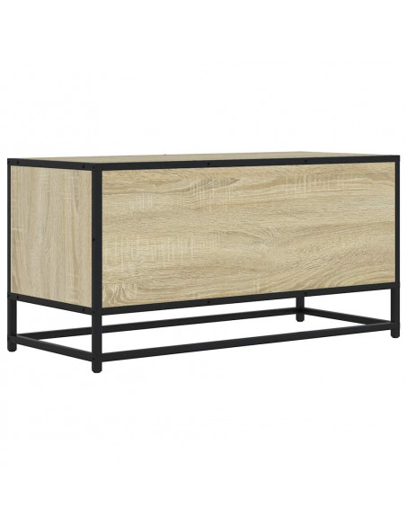 Mobile TV Rovere Sonoma 80x34,5x40 cm Legno Multistrato Metallo