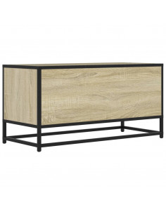 Mobile TV Rovere Sonoma 80x34,5x40 cm Legno Multistrato Metallo