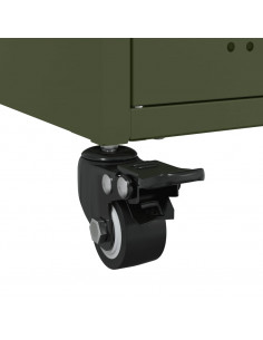 Mobile TV Verde Oliva 100,5x39x43,5cm Acciaio Laminato a Freddo