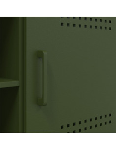 Mobile TV Verde Oliva 100,5x39x50,5 cm in Acciaio