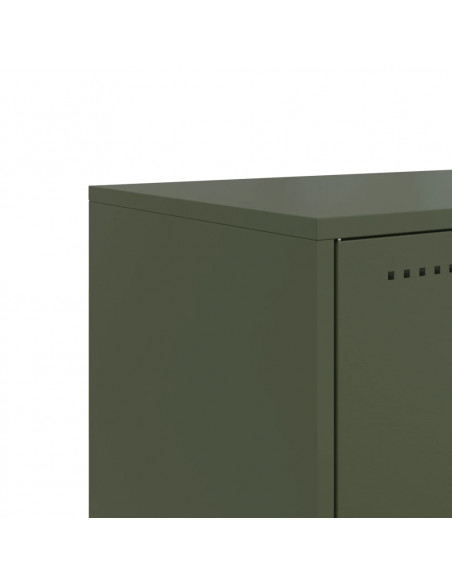 Mobile TV Verde Oliva 100,5x39x60,5 cm in Acciaio