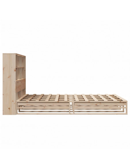 Letto Libreria senza Materasso 140x200 cm in Legno Massello