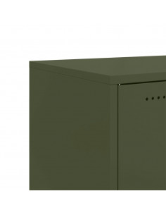 Mobile TV Verde Oliva 68x39x43,5cm in Acciaio Laminato a Freddo