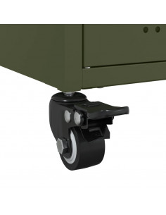 Mobile TV Verde Oliva 68x39x43,5cm in Acciaio Laminato a Freddo