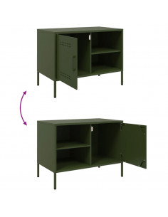 Mobile TV Verde Oliva 68x39x50,5 cm in Acciaio