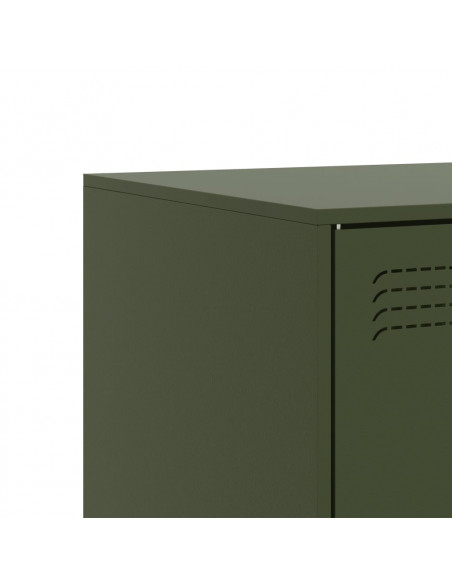 Mobile TV Verde Oliva 99x39x44 cm in Acciaio