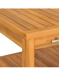 Mobile Vanità da Bagno con 2 Mensole 74x45x75 cm Legno Massello