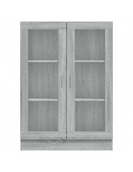 Mobile Vetrina Grigio Sonoma 82,5x30,5x115 cm Legno Multistrato