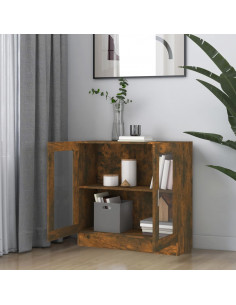 Mobile Vetrina Rovere Fumo 82,5x30,5x80 cm Legno Multistrato