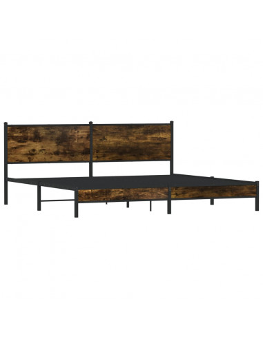 Giroletto senza Materaso in Metallo Rovere Fumo 200x200 cm