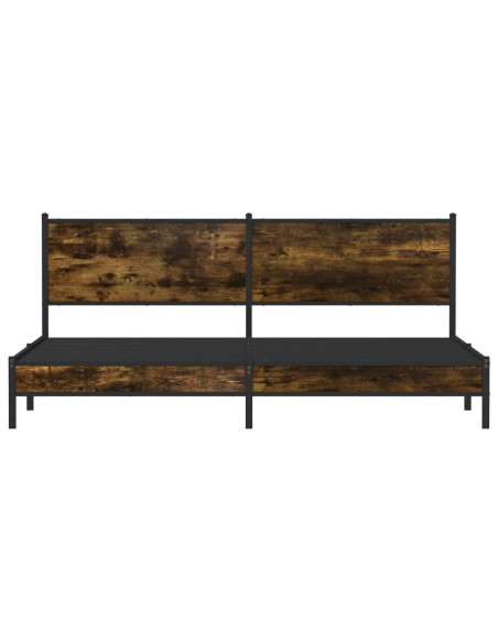 Giroletto senza Materaso in Metallo Rovere Fumo 200x200 cm