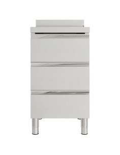 Mobiletti da Cucina Commerciale a 3 Cassetti 2 pz Acciaio Inox