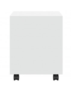 Mobiletto con Ruote Bianco 37x33x42,5 cm in Truciolato
