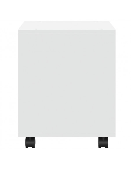 Mobiletto con Ruote Bianco 37x33x42,5 cm in Truciolato