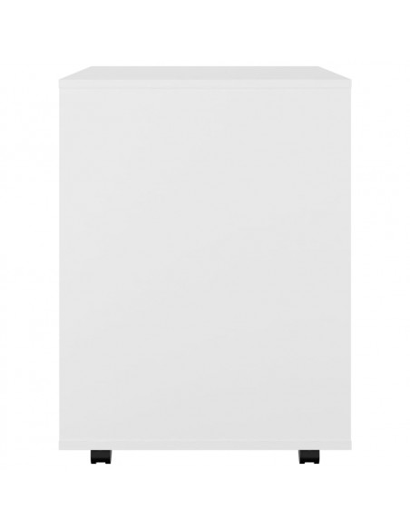 Mobiletto con Ruote Bianco 60x53x72 cm in Legno Multistrato
