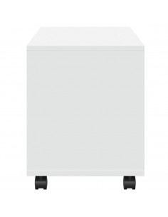 Mobiletto con Ruote Bianco 72x33x42,5 cm in Truciolato