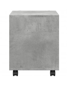 Mobiletto con Ruote Grigio Cemento 37x33x42,5 cm in Truciolato