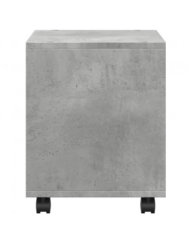 Mobiletto con Ruote Grigio Cemento 37x33x42,5 cm in Truciolato