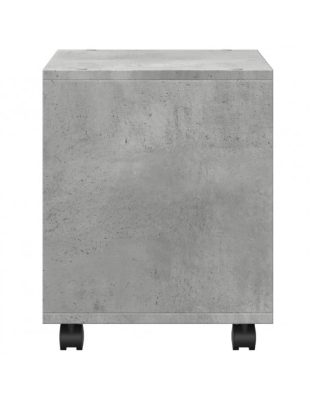 Mobiletto con Ruote Grigio Cemento 37x33x42,5 cm in Truciolato
