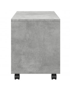 Mobiletto con Ruote Grigio Cemento 72x33x42,5 cm in Truciolato