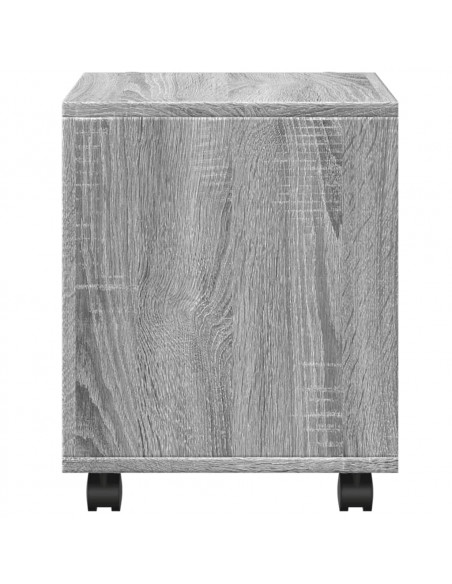 Mobiletto con Ruote Grigio Sonoma 37x33x42,5 cm in Truciolato