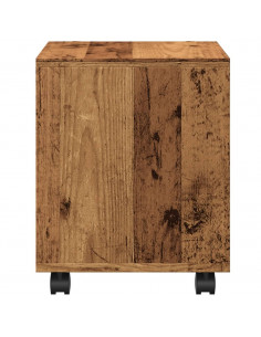 Mobiletto con Ruote Legno Antico 37x33x42,5 cm in Truciolato