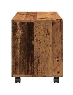 Mobiletto con Ruote Legno Antico 72x33x42,5 cm in Truciolato