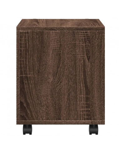 Mobiletto con Ruote Rovere Marrone 37x33x42,5 cm in Truciolato