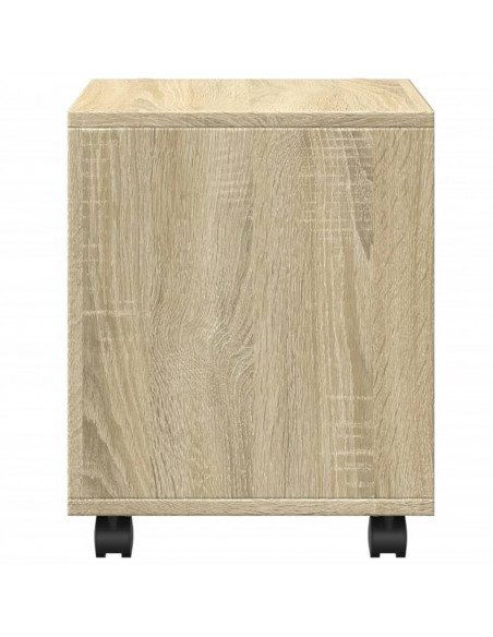 Mobiletto con Ruote Rovere Sonoma 37x33x42,5 cm in Truciolato