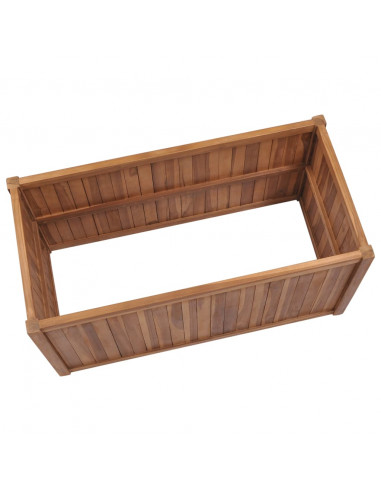 Letto Rialzato 100x50x70 cm in Legno Massello di Teak